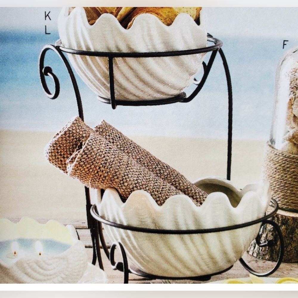 Celebrating Home Stoneware Serving Bowls shells shaped